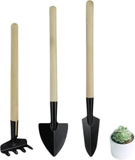 Mini Gardening Tools, 3Pcs Flower Hand Tools with Non-Slip Handles, Portable Too