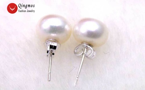 7-8mm Natural Freshwater White Pearl Earring for Women Silver S925 Stud Earring - Picture 5 of 5