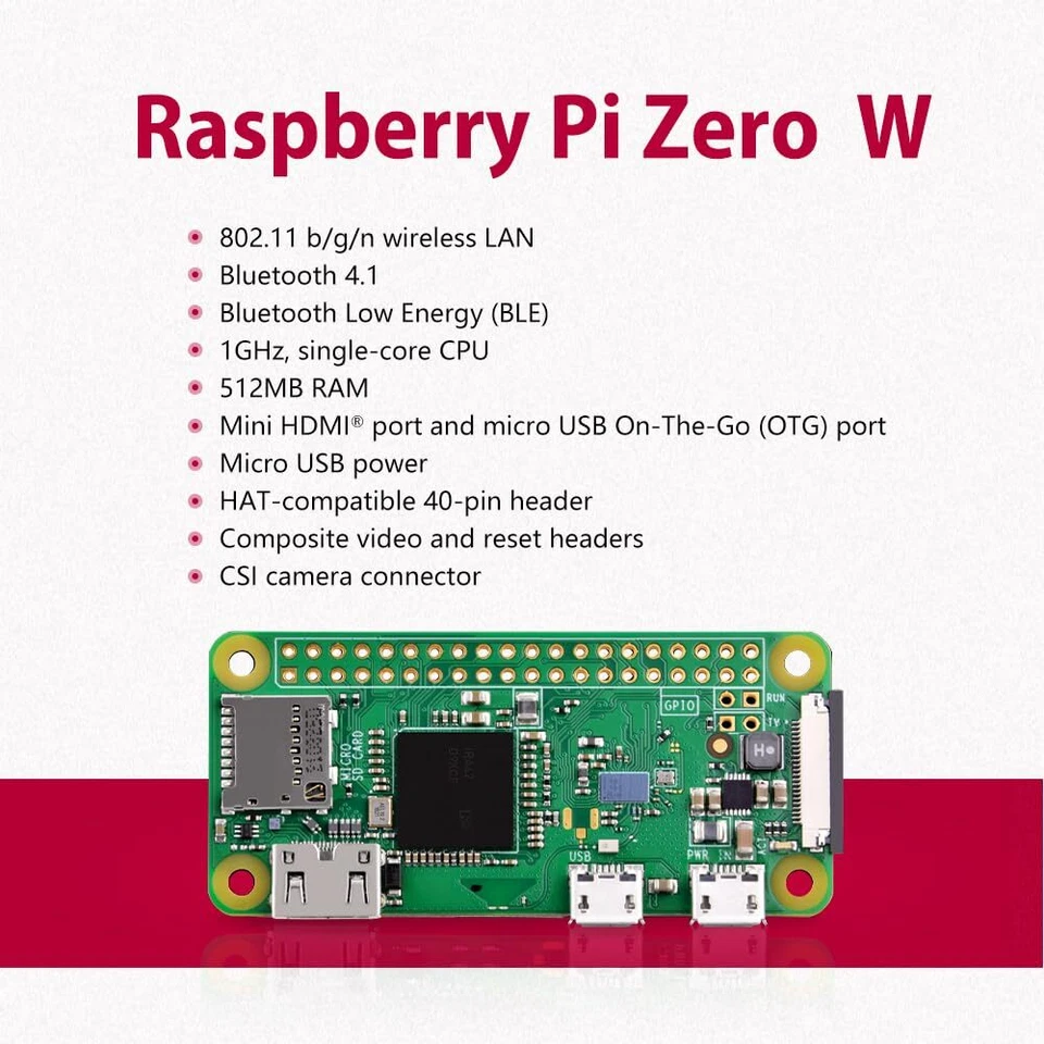 Raspberry Pi Zero W Starter Kit mit RPi Zero W Aluminum Gehäuse 64GB SD Karte... - Bild 3 von 4
