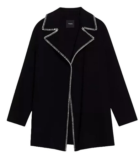 ジャケット・アウター Luxe New Divide Collarless Coat theory Luxe New Divide Collarless Coat color Gray Size S fashion