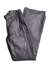 Vintage HUGO BUSCATI Collection Black Leather Pants 50 Nylon 50 Acetate
