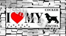 New I Love My Cocker Spaniel Dog Design Vinyl Checkbook Cover Dogs