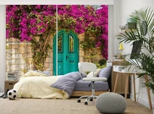 3D Flower Gate ZHUA3659 Photo Curtain Window Blockout Fabric Amy 2024