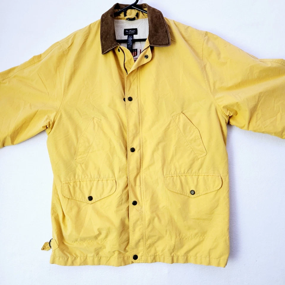 Gant U.S.A. Chaqueta Larga The Slugger Para Hombre Talla XL Amarilla Contra Todo Clima Foto 2 de 4