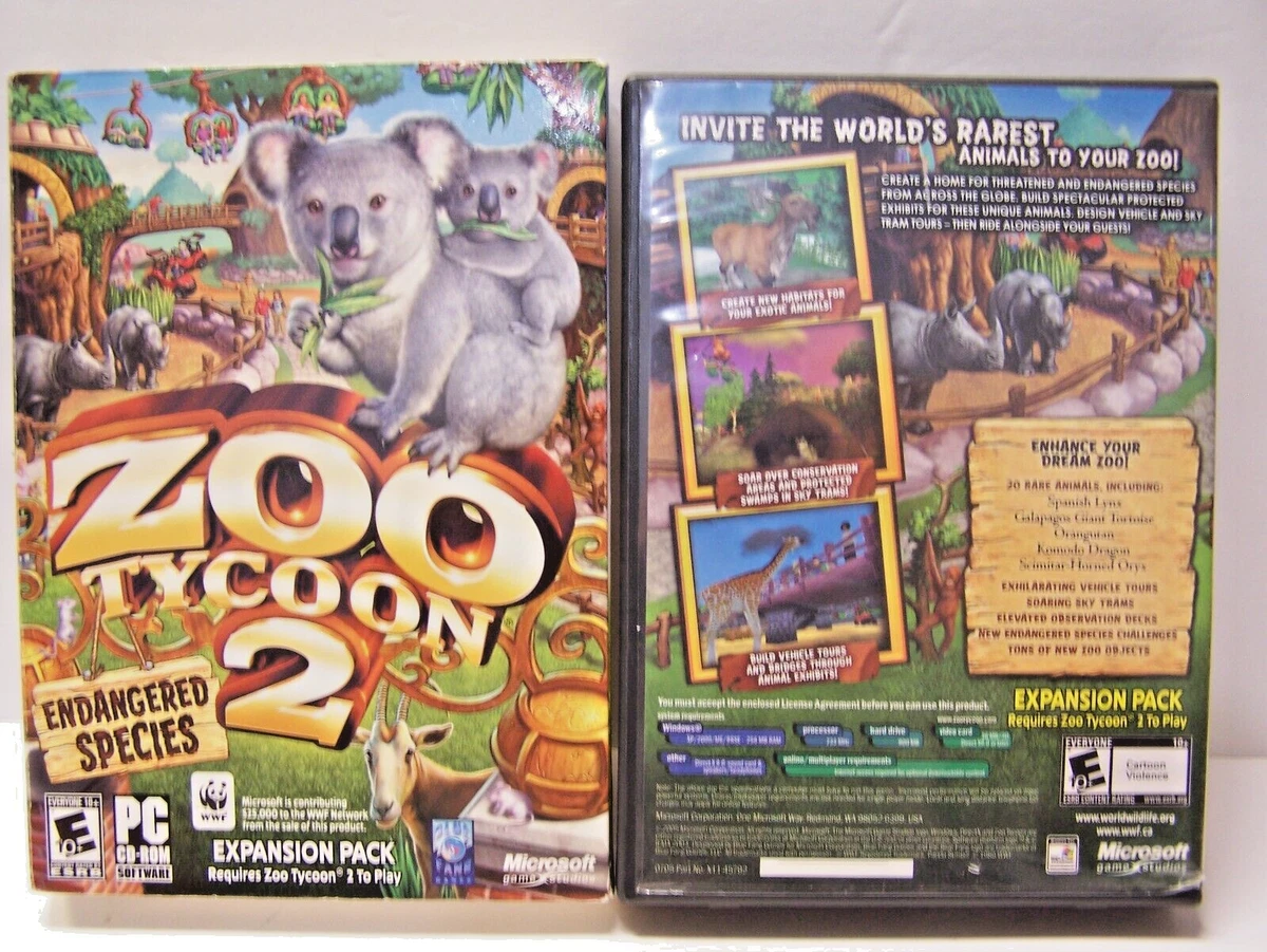  Zoo Tycoon 2 Endangered Species Expansion Pack : Video Games