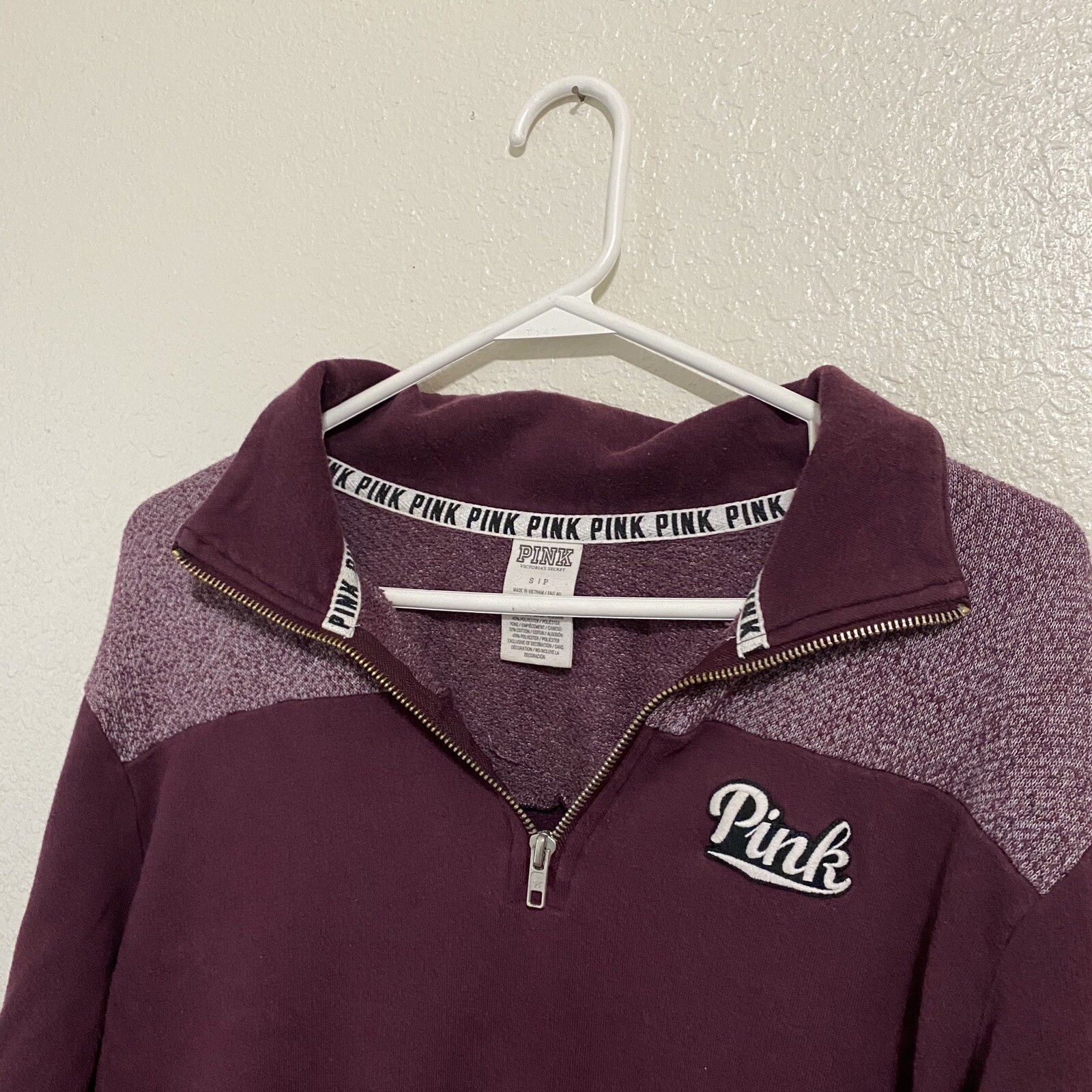 maroon pink sweatshirt