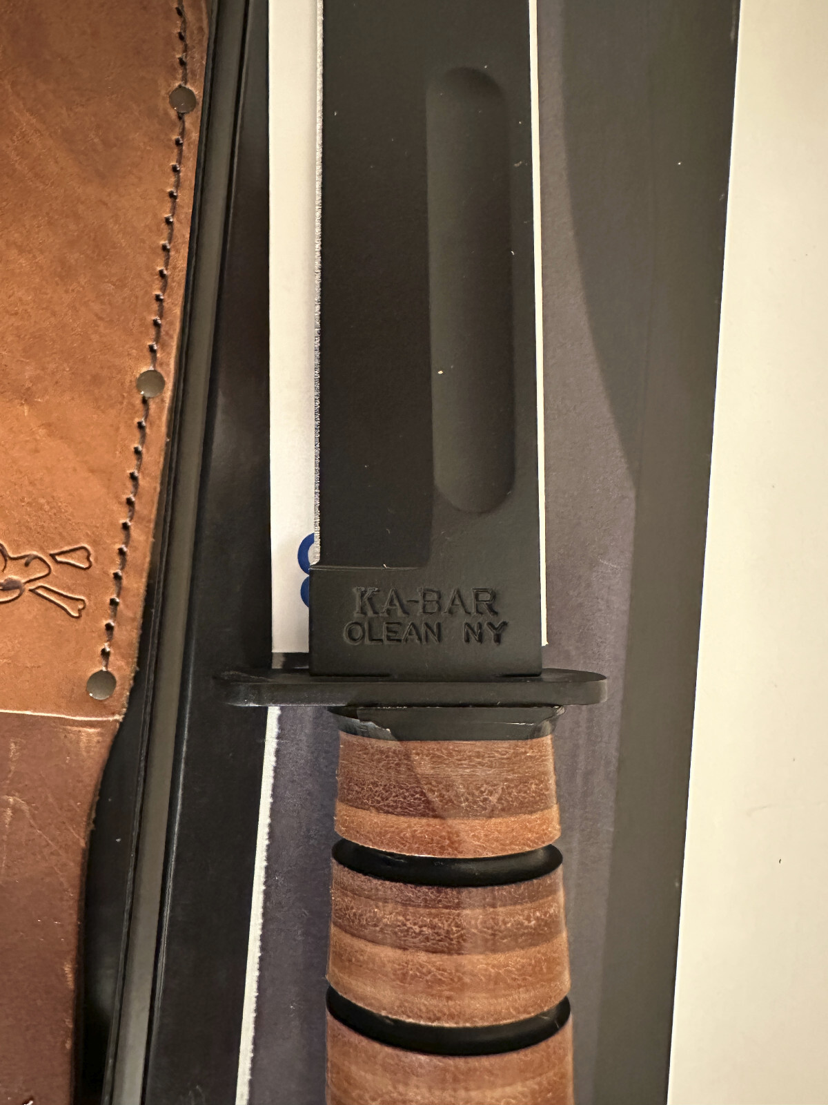 KaBar Dog's Head Utility Knife 1317 12" overall 7" blade 1095 CroVan leather s 617717213175 eBay