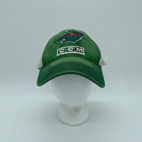 Cappello Berretto CCM Minnesota Wild NHL Snapback Maglia Verde Regolabile Taglia Unica