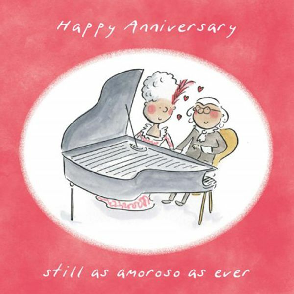 Happy Anniversary Card - Music Themed Wedding Anniversary Card - Music Card