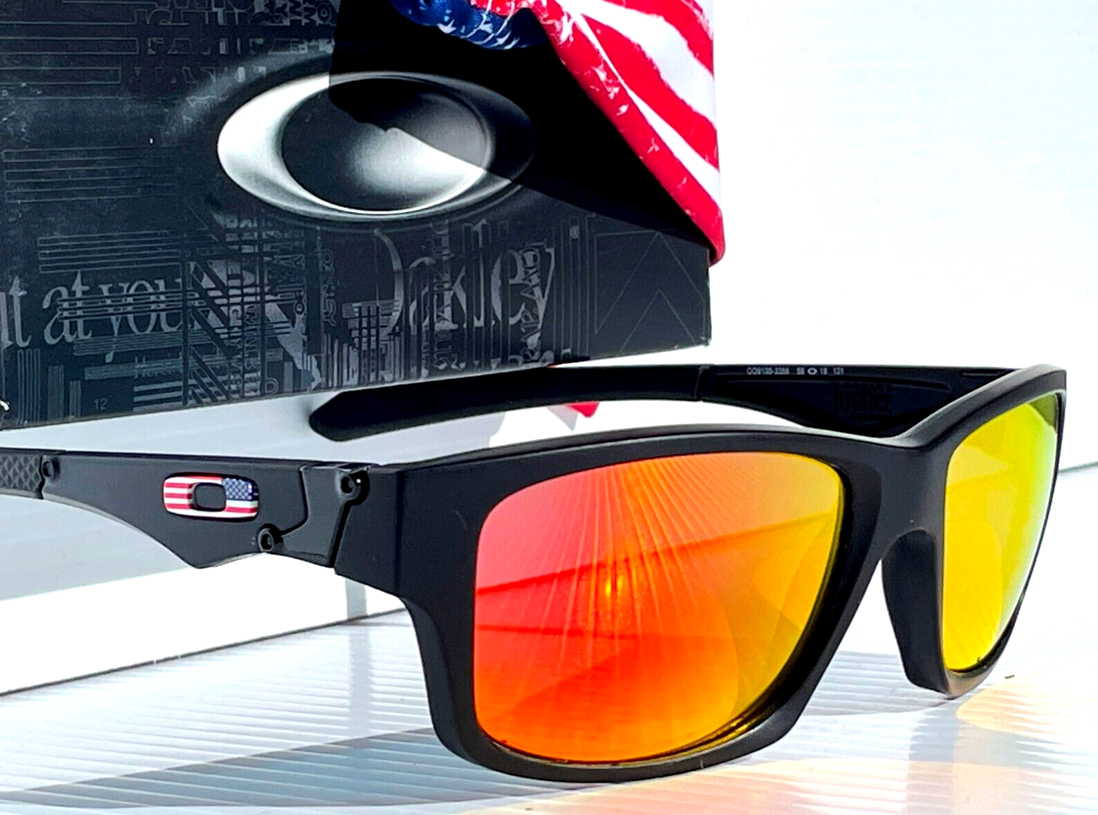 Oakley SI Jupiter Squared Color USA Flag Sunglasses - Free Shipping