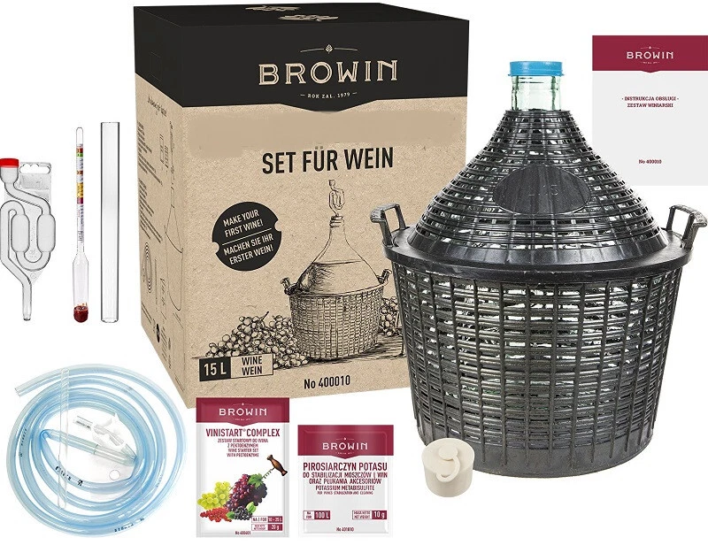 Starterset -Mach Wein selbst komplettes Weinset / GÄRBALLON WEINBALLON Startsatz