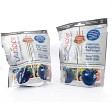 Bluapple Produce Saver 2-Pack, Keeps Fruits & Vegetables Fresh Longer (2 Bags)