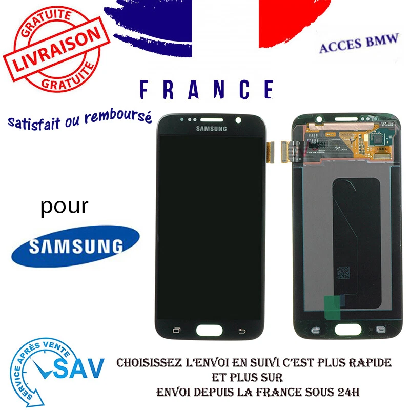 Originale Ecran LCD Complet Noir Pour Samsung Galaxy S6 G920F Sans Châssis - Photo 1/1