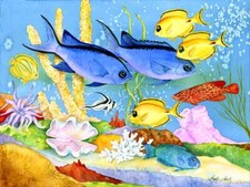 Ceramic Backsplash Tile Mural Fishing Kitchen/Bathroom/Shower - Creole Fish