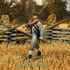 W.Britain 31442 Confederate Infantry Marching with Bedroll, No.2 Britains 