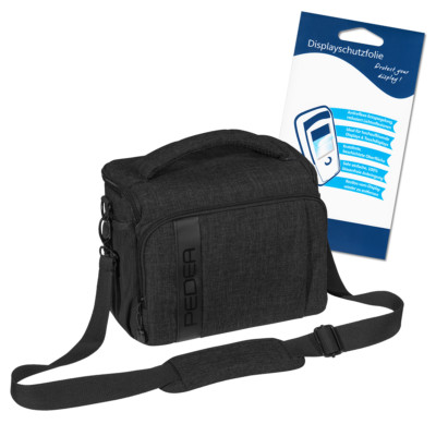 Kamera Tasche XL + Folie für Canon 77D 200D 1300D Nikon D750 D3500 Sony Alpha 7