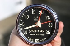 55-59 Stewart Warner Model 760 12v 3500 Rpm Truck Tachometer Vintage Gauge