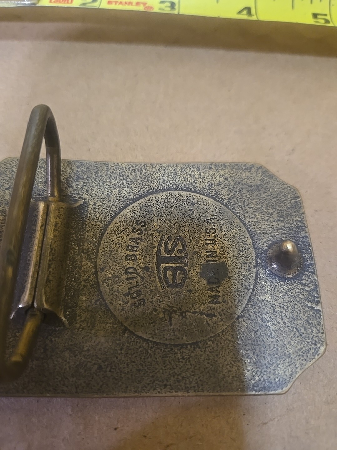 BTS Train Engine Rectangular Belt Buckle Solid Br… - image 3