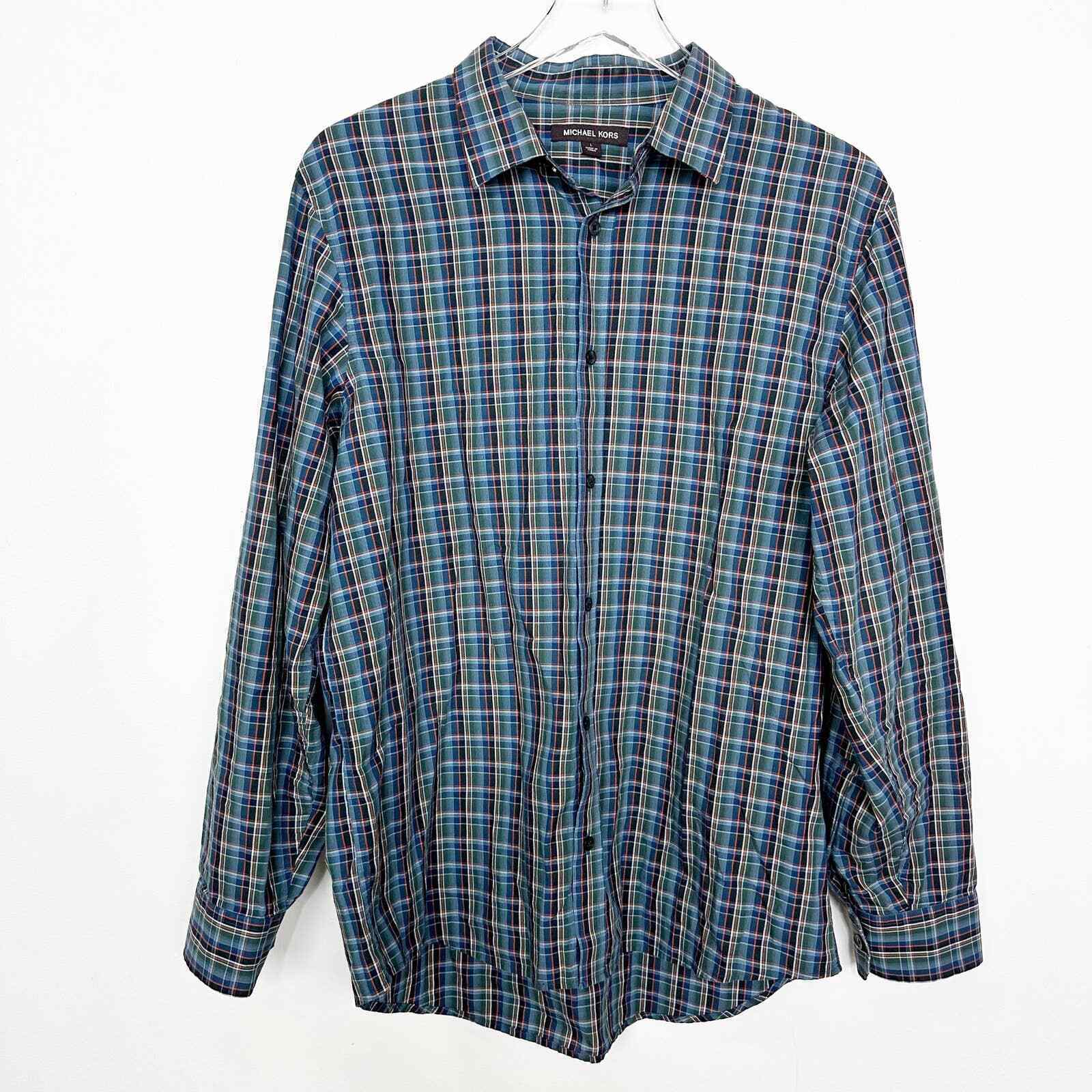 Michael Kors Collection Striped Button Up Shirt L - image 1
