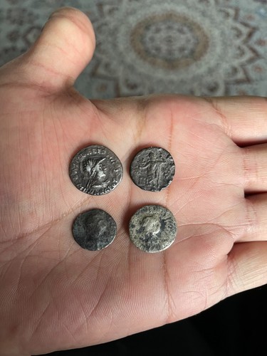 BAKTRIA, INDO GREEK KINGDOM LOT OF 4 COINS. AR DRACHMS - Picture 5 of 6