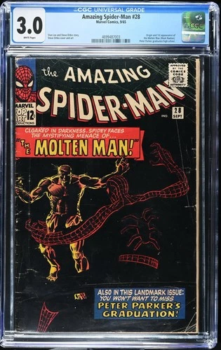 Amazing Spider-Man 28 9/65 Marvel Comics CGC 3.0 1st Molten Man Ditko