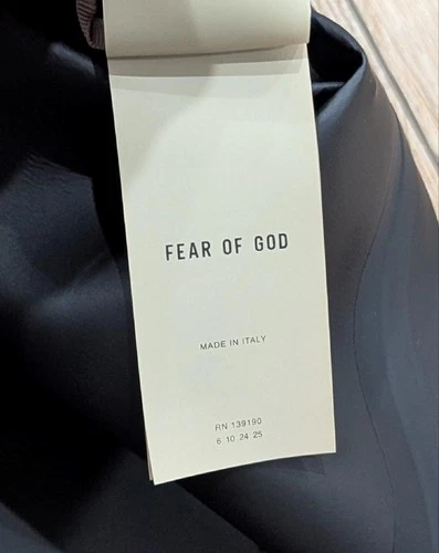 $1695 Mens FEAR OF GOD Rubberized High-Neck Jacket Black Medium image 7