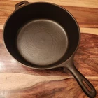 Wagner (Unmarked) 10 1/2" Chicken Fryer Hinged Skillet BASE, MIUSA, Screw Handle
