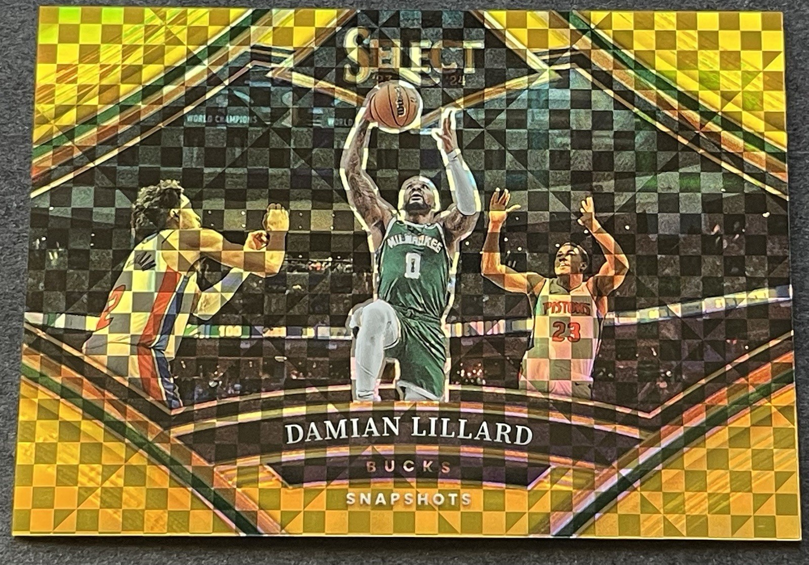 DAMIAN LILLARD 2023-24 SELECT SNAPSHOTS GOLD PRIZM SSP /10 MILWAUKEE BUCKS 🔥