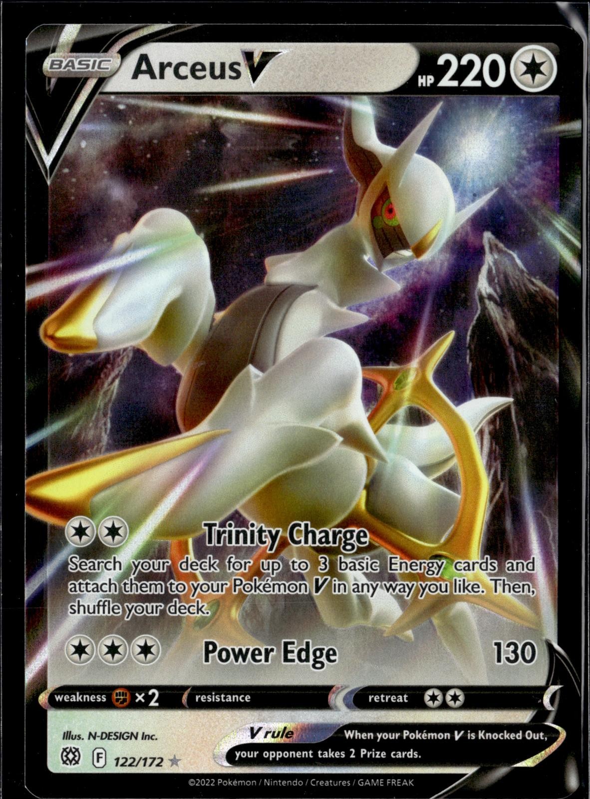 Arceus V 122/172 Holo V Rare Brilliant Stars Pokemon Near Mint