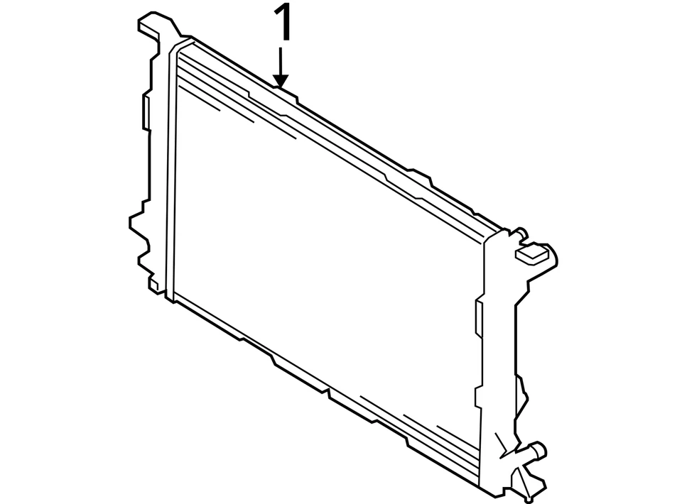 Radiador refrigerante motor delantero Audi SQ5 Q5 2013 2014 2015 2016 2017 OEM Foto 4 de 4