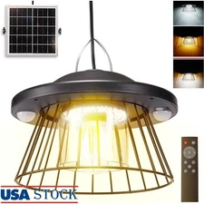 Solar Powered Indoor Outdoor Light Portable LED Pendant Waterproof Garden Shed