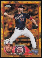 Tanner Rainey 2023 Topps Chrome Sapphire Edition Gold/50 #80 Nationals