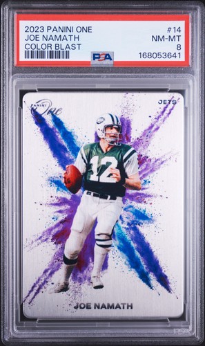 Joe Namath #14 2023 Panini One Color Blast card