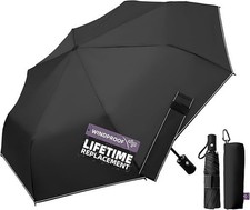 Compact Travel Windproof Umbrella, 43" Auto open/close Folding Quick Dry Umbrell