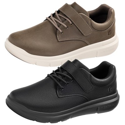 FitVille Mens Wide Width Leather Oxford Dress Shoes Diabetic Orthopedic Sneakers