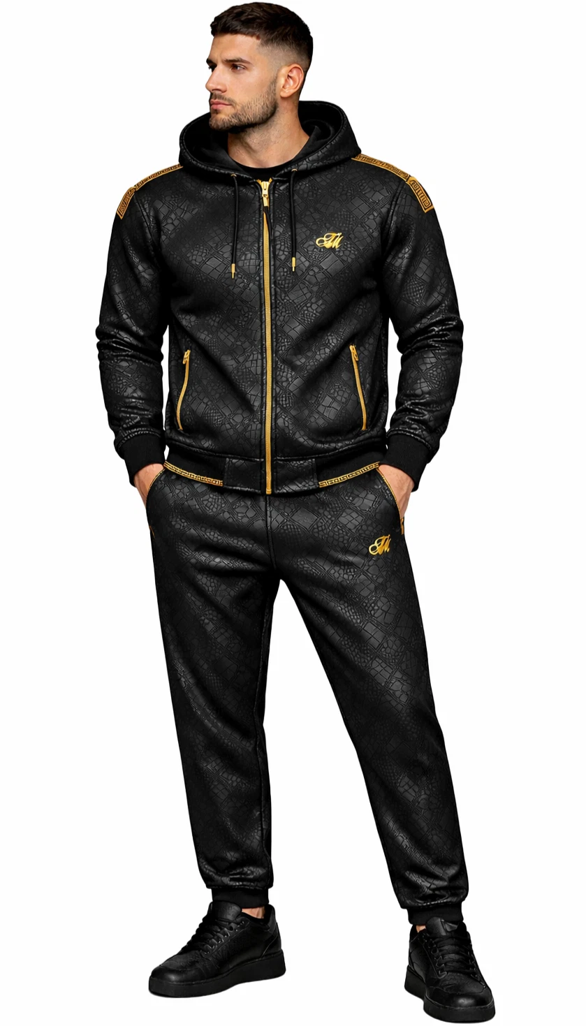 Men's TiM Designer Slim Fit Tracksuit Zip Up Hoodie Joggers Urban 2pcs Set
Opens in a new window or