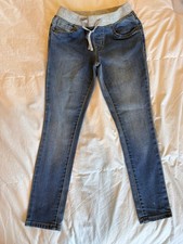 Kids Cat  Jack Jeans Size 7 Skinny Adjustable Waist Blue Denim
