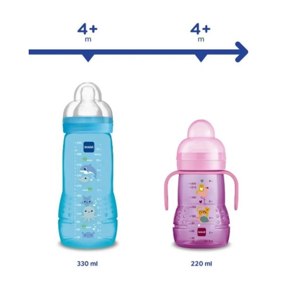 MAM Biberon Easy Active Baby Bottle 330 ml (Set da 2) Kit da 2 biberon MAM per - Immagine 4 di 4