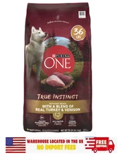Purina ONE True Instinct With A Blend Of Real Turkey and Venison Dog Food - 36lb