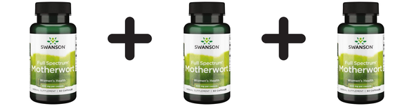 3 X Swanson Full Spectrum Motherwort, 400Mg - 60 Caps (155,48 Eur/Kg)-image