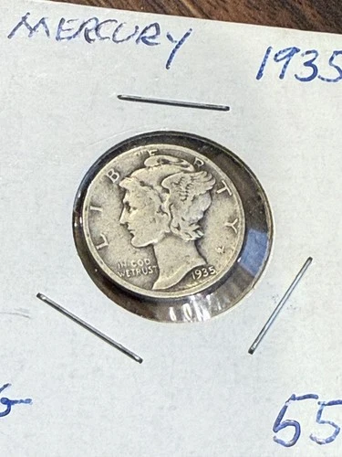 1935 Mercury Dime 10C ~ No Mint Mark ~ VG ~ Nice