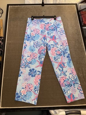 Lilly Pulitzer Alston Luxletic Golf Pants Bahamas Beachcomber Crop Sz 12 Women s