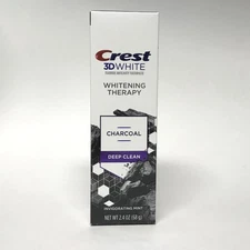 Crest 3D White Deep Clean WHITENING THERAPY CHARCOAL Toothpaste 2.4oz Mint X1/28