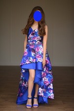 Customized Ellie Wilde By Mon Cheri Royal Blue/Multi Hi-low Prom Dress PreTeen