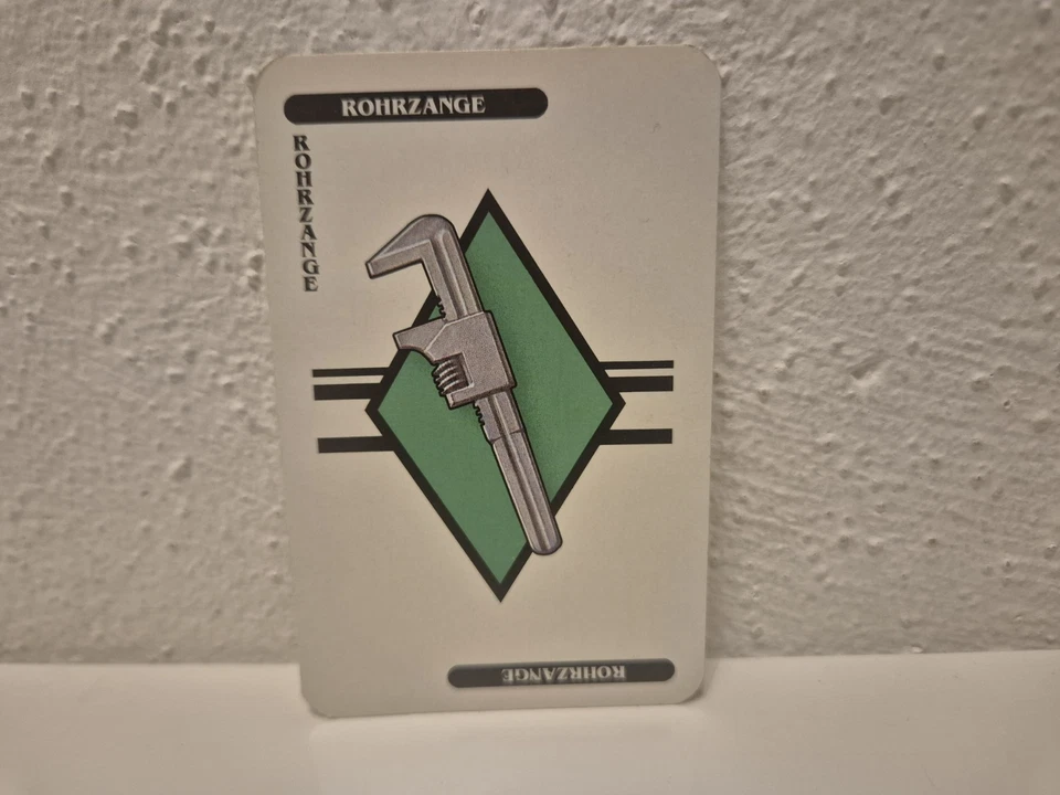 Cluedo Das klassische Detektiv-Spiel 1992 Ersatzteile: Karte Rohrzange - Bild 1 von 1