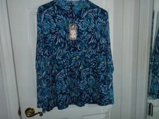 DG2 Diane Gillman Mock Neck Top Size 2X New With Tags