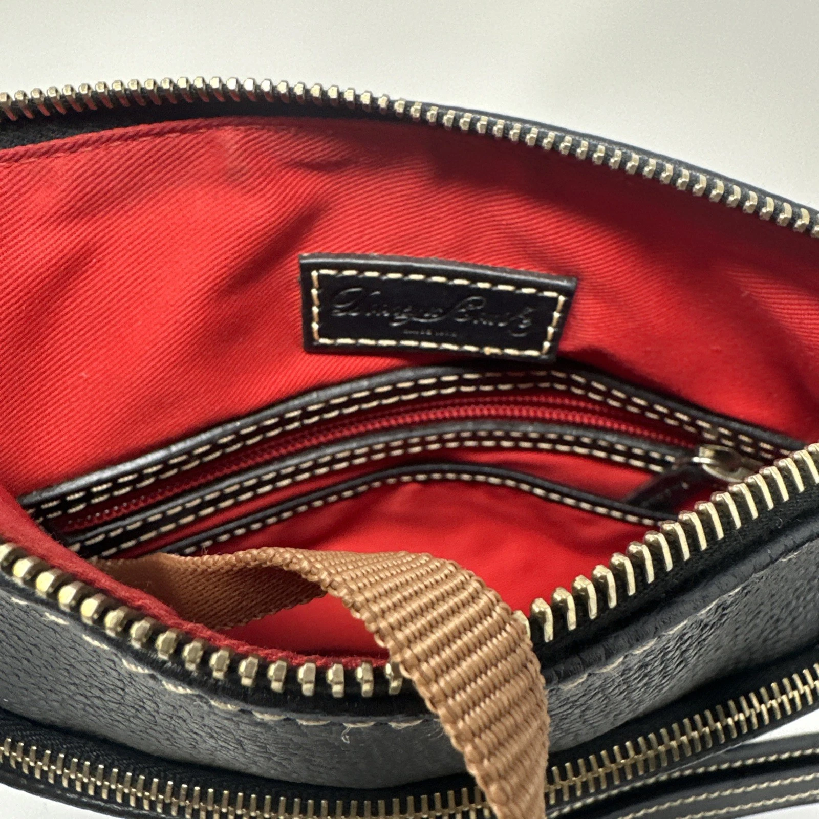 DOONEY & BOURKE Borsa a tracolla Dooney and Bourke in pelle di ciottoli con piccola zip Navy