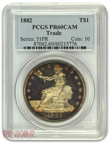 1882 $1 Trade Dollar PCGS PR 60 CAM
