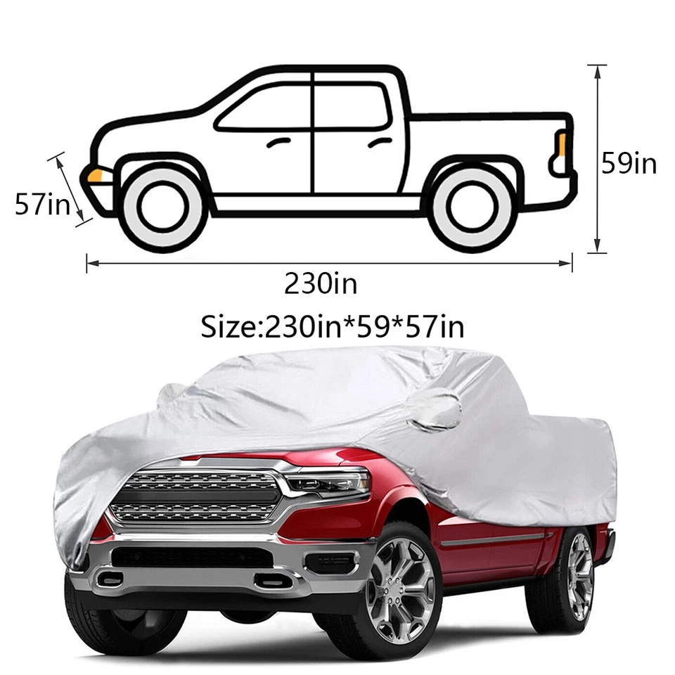 For Ford Ranger Pickup Truck Car Full Cover Outdoor Waterproof Sun UV Rain Dust - Image 2 of 4