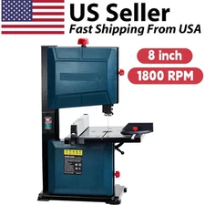 8" Benchtop Band Saw 3A & 1800RPM Adjustable Blade with Fence and Miter Gauge